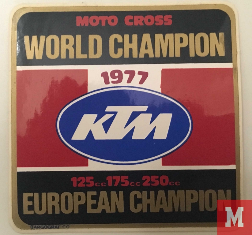 Adesivi KTM logo ovale piccolo anni 70 